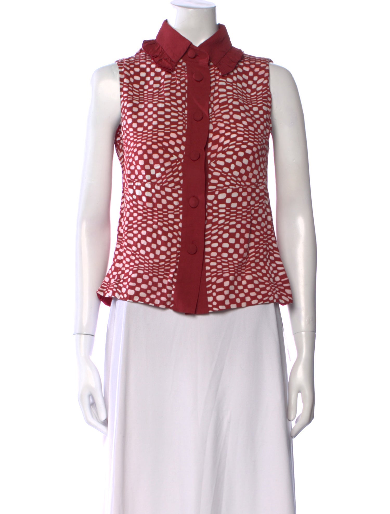 Marc Jacobs Printed Mock Neck Blouse