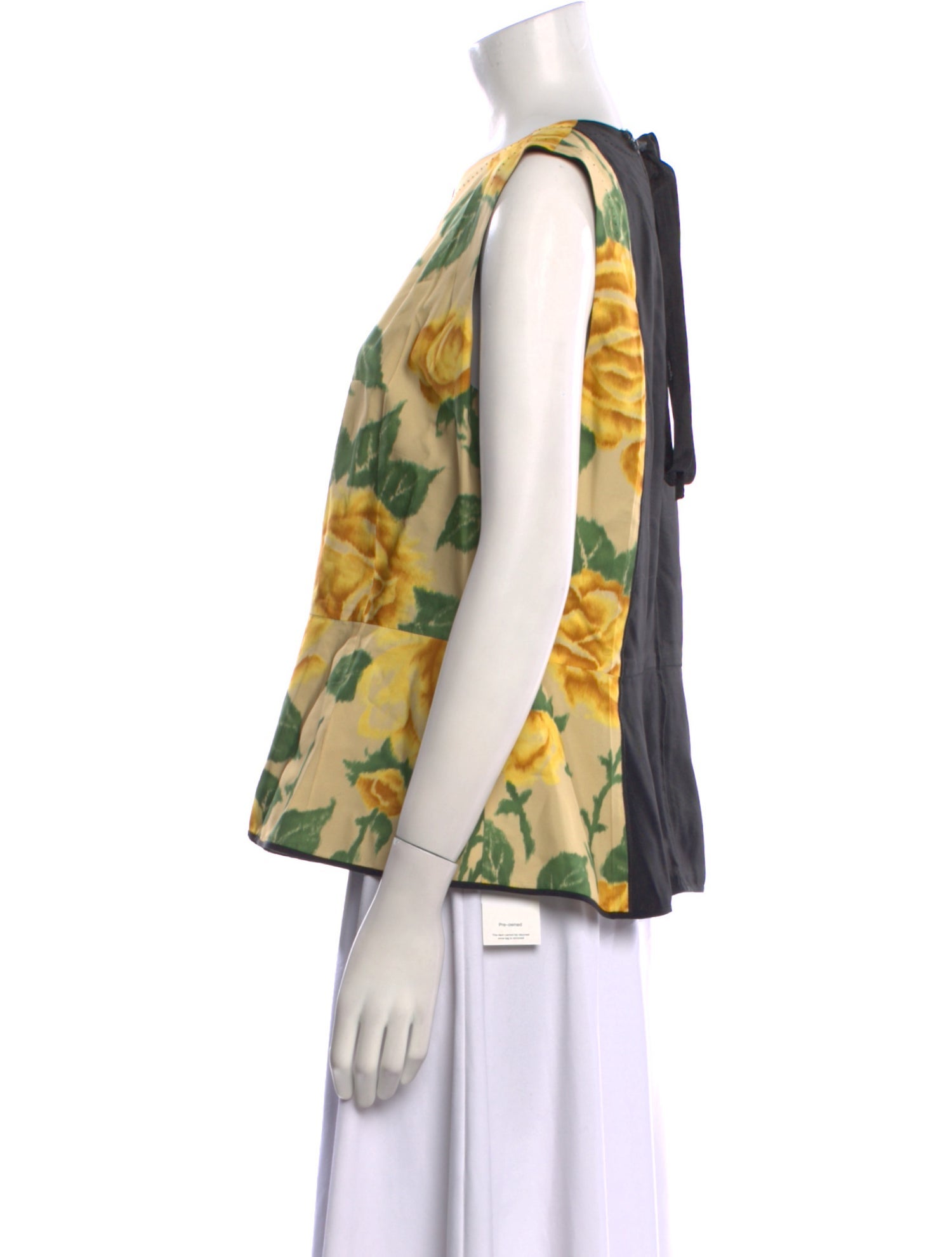 Marc Jacobs Floral Print Bateau Neckline Blouse