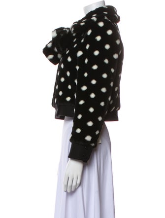 Marc Jacobs Polka Dot Print Faux Fur Jacket