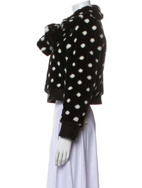 Marc Jacobs Polka Dot Print Faux Fur Jacket
