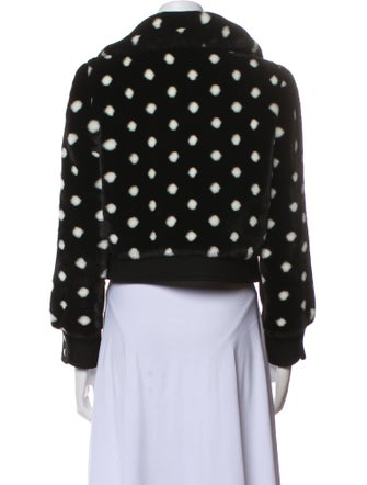 Marc Jacobs Polka Dot Print Faux Fur Jacket