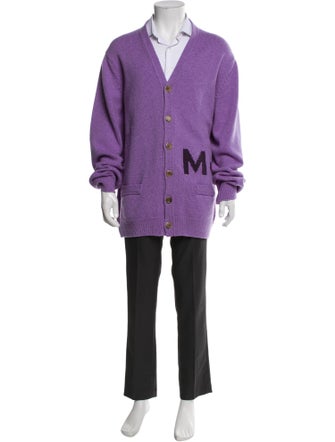 Marc Jacobs Wool Graphic Print Cardigan