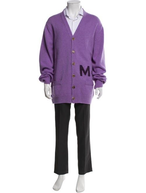 Marc Jacobs Wool Graphic Print Cardigan