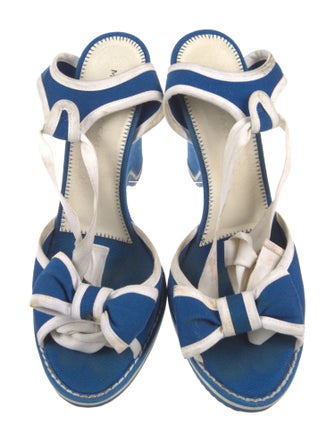 Marc Jacobs Canvas Printed Slingback Sandals
