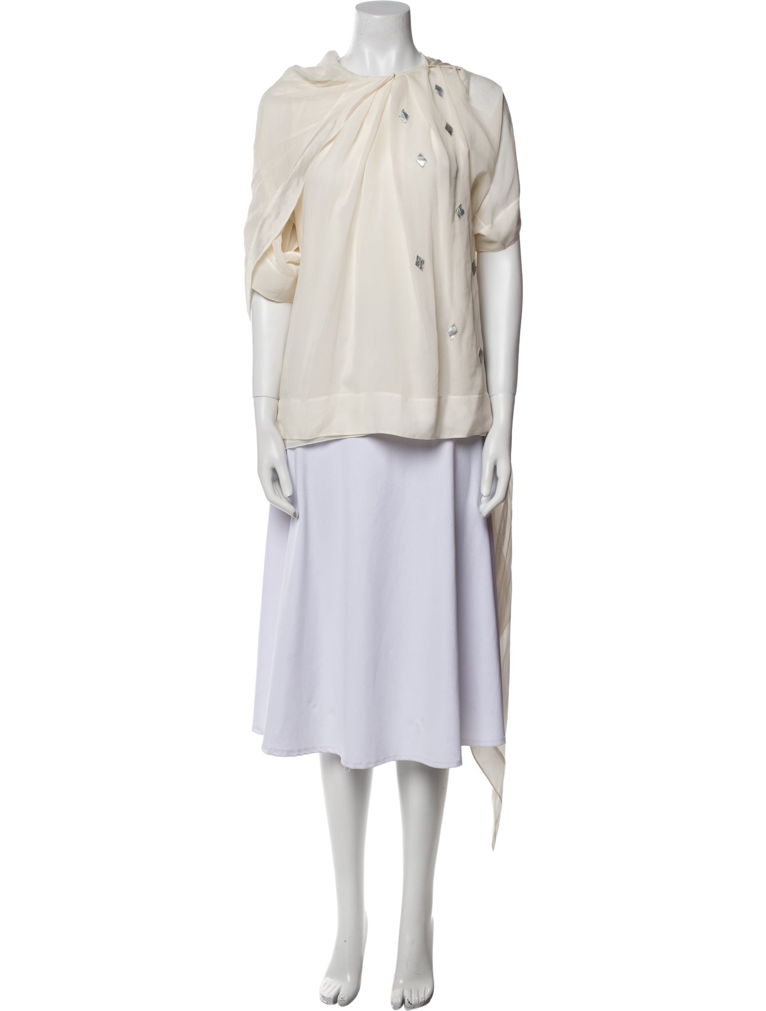 Marc Jacobs Silk Mock Neck Tunic