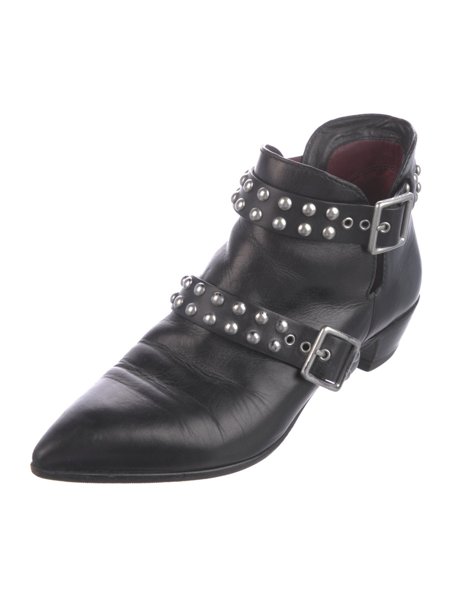Marc Jacobs Leather Studded Accents Boots
