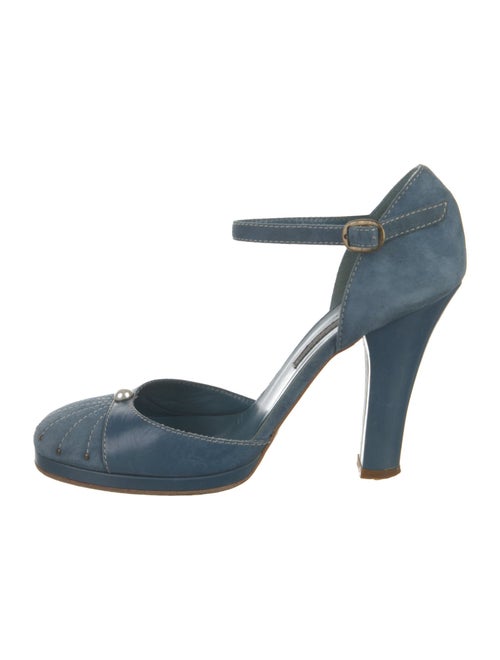 Marc Jacobs Suede Studded Accents D'Orsay Pumps