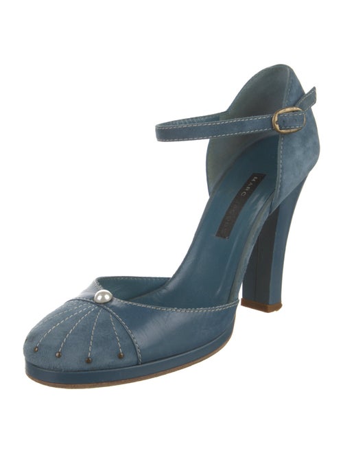 Marc Jacobs Suede Studded Accents D'Orsay Pumps