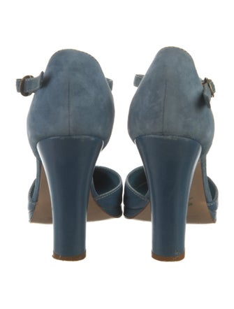 Marc Jacobs Suede Studded Accents D'Orsay Pumps