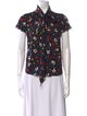 Marc Jacobs Floral Print Silk Button-Up Top