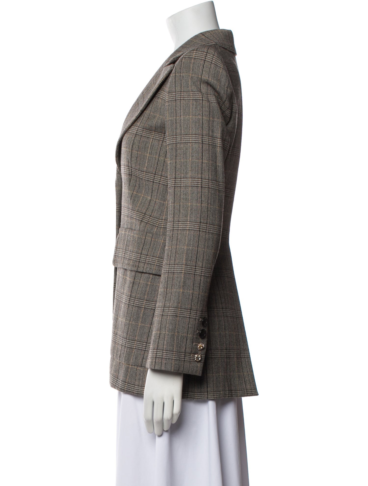 Marc Jacobs Virgin Wool Plaid Print Blazer