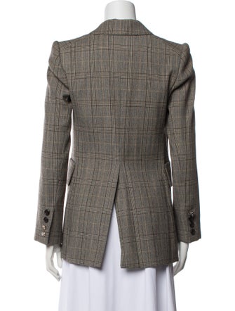Marc Jacobs Virgin Wool Plaid Print Blazer