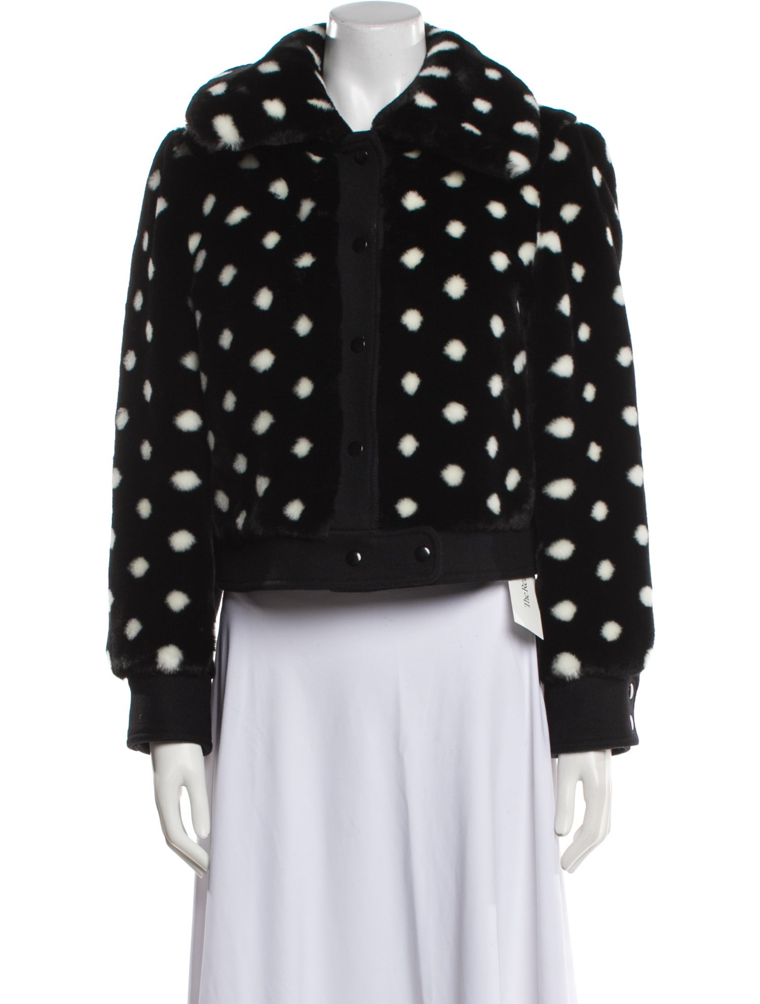 Marc Jacobs Polka Dot Print Faux Fur Jacket