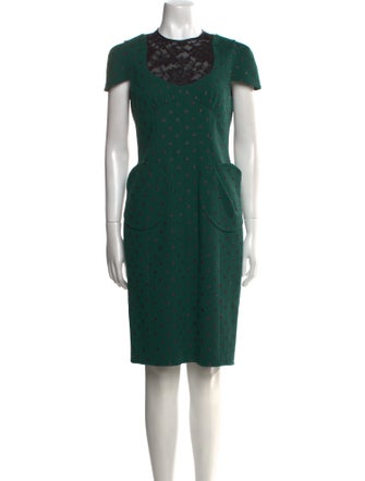 Marc Jacobs Polka Dot Print Knee-Length Dress
