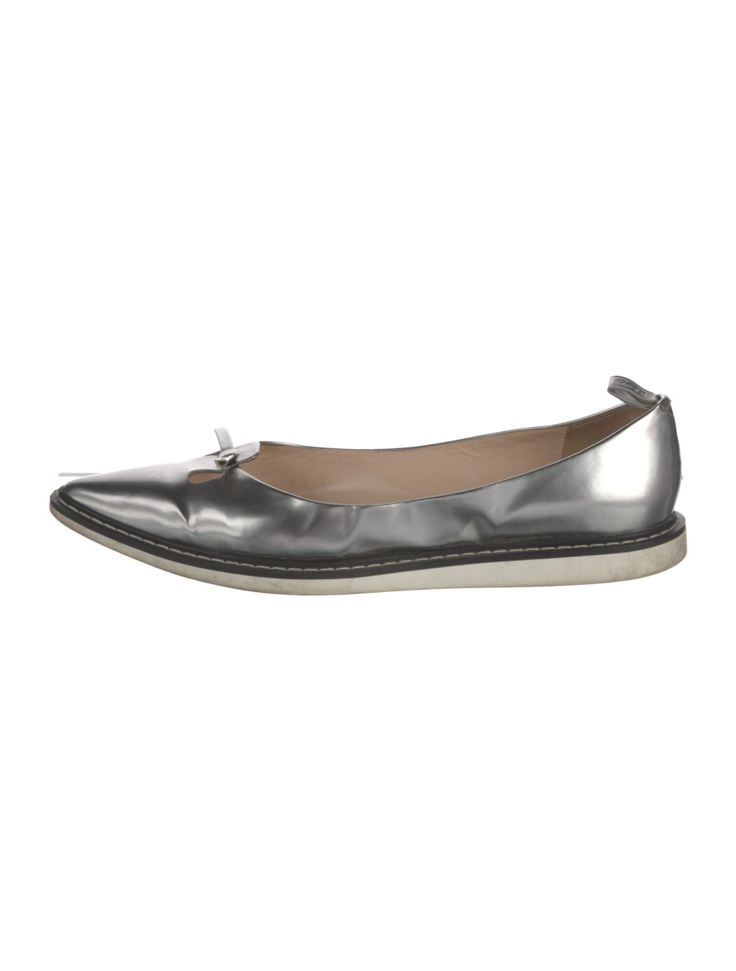 Marc Jacobs Leather Bow Accents Ballet Flats