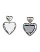 Marc Jacobs Crystal-Embellished Heart Drop Earrings