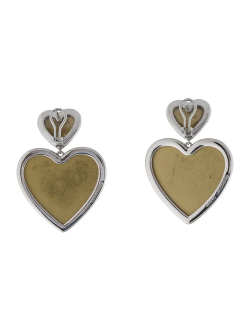 Marc Jacobs Crystal-Embellished Heart Drop Earrings