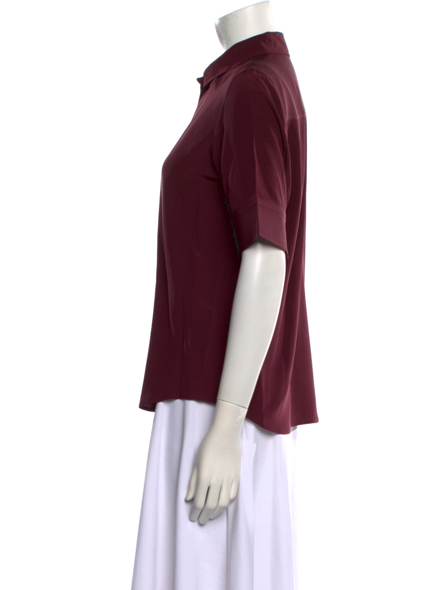 Marc Jacobs Silk Short Sleeve Button-Up Top