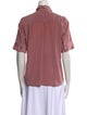 Marc Jacobs Silk Short Sleeve Button-Up Top