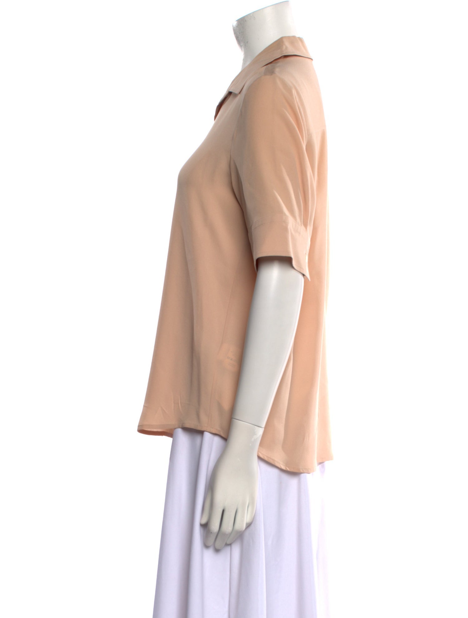 Marc Jacobs Silk Short Sleeve Button-Up Top