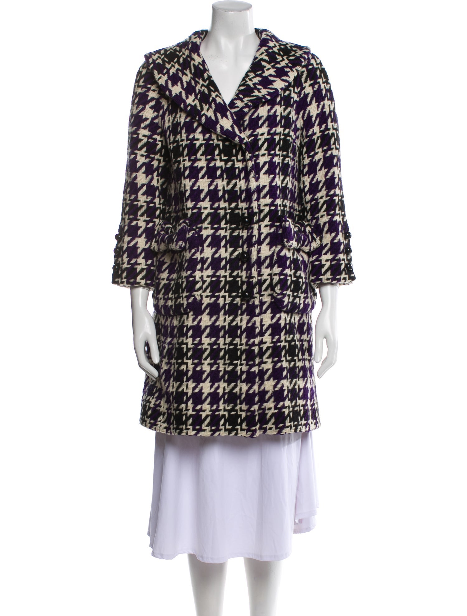 Marc Jacobs Houndstooth Print Coat