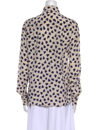 Marc Jacobs Printed Mock Neck Button-Up Top