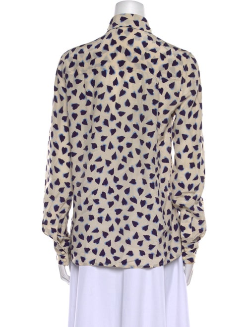 Marc Jacobs Printed Mock Neck Button-Up Top