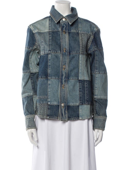 Marc Jacobs Plaid Print Denim Jacket