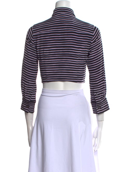 Marc Jacobs Striped Mock Neck Crop Top