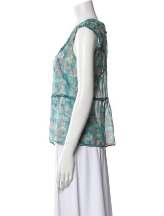 Marc Jacobs Silk Floral Print Blouse