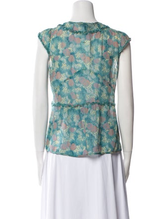 Marc Jacobs Silk Floral Print Blouse