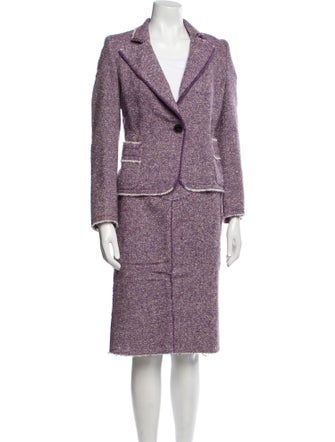 Marc Jacobs Wool Printed Skirt Suit