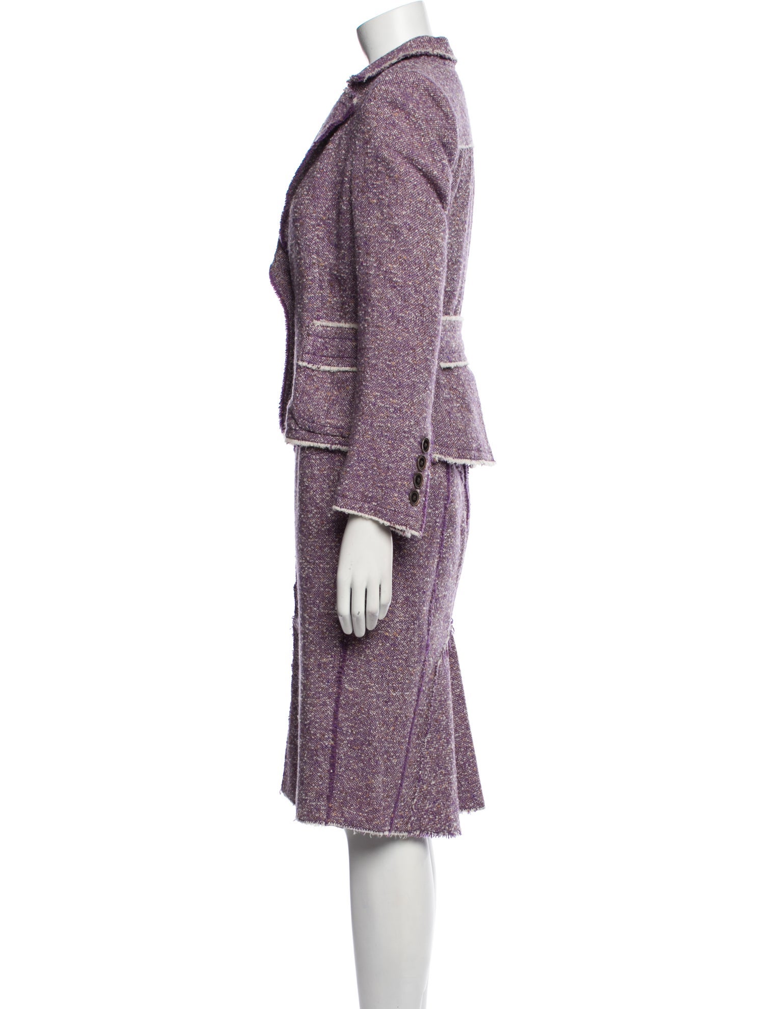 Marc Jacobs Wool Printed Skirt Suit
