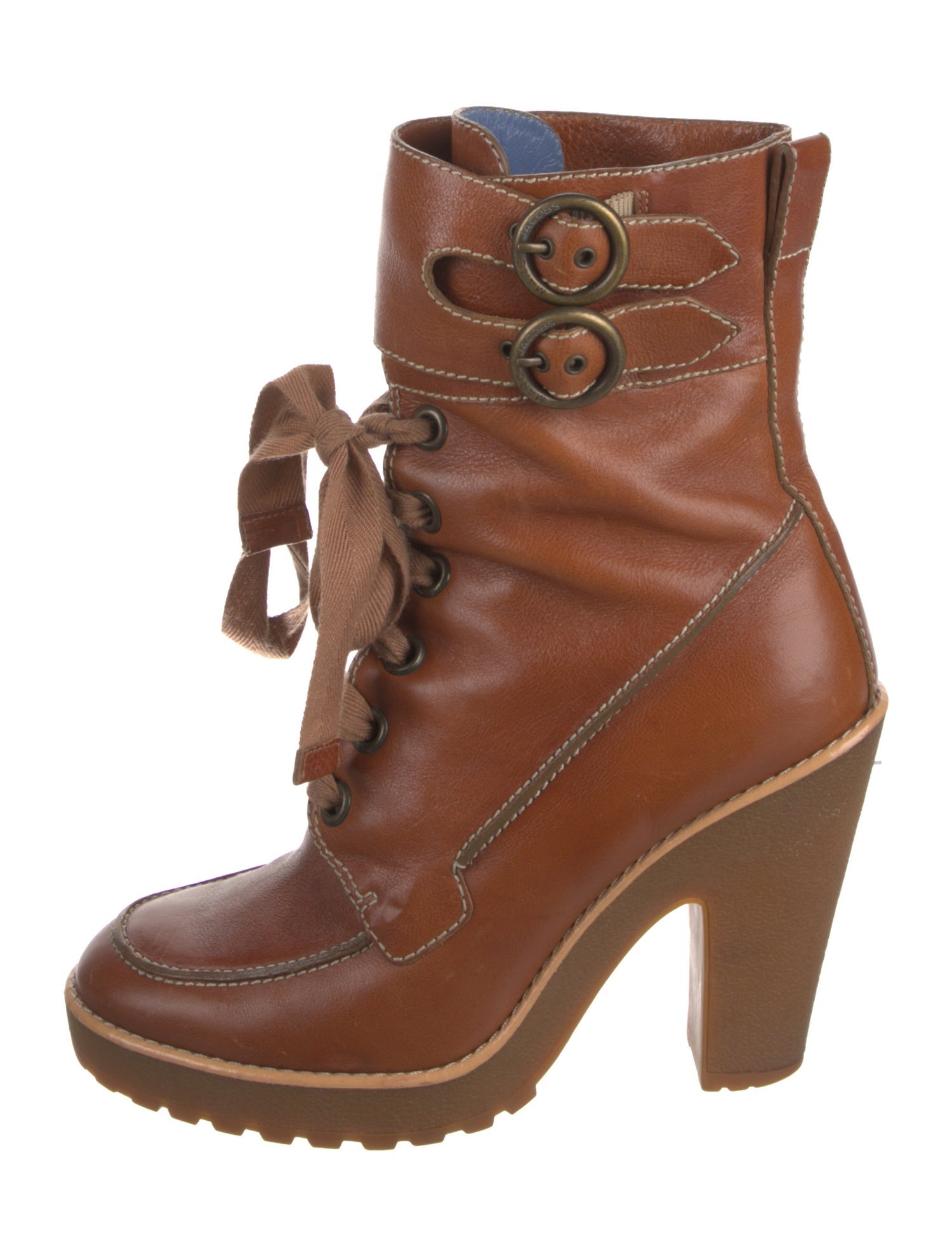 Marc Jacobs Leather Lace-Up Boots