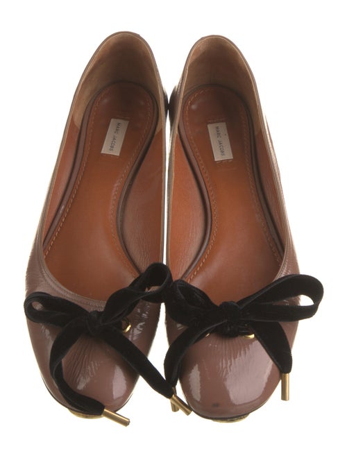 Marc Jacobs Patent Leather Bow Accents Flats