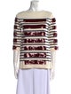 Marc Jacobs Striped Bateau Neckline Blouse