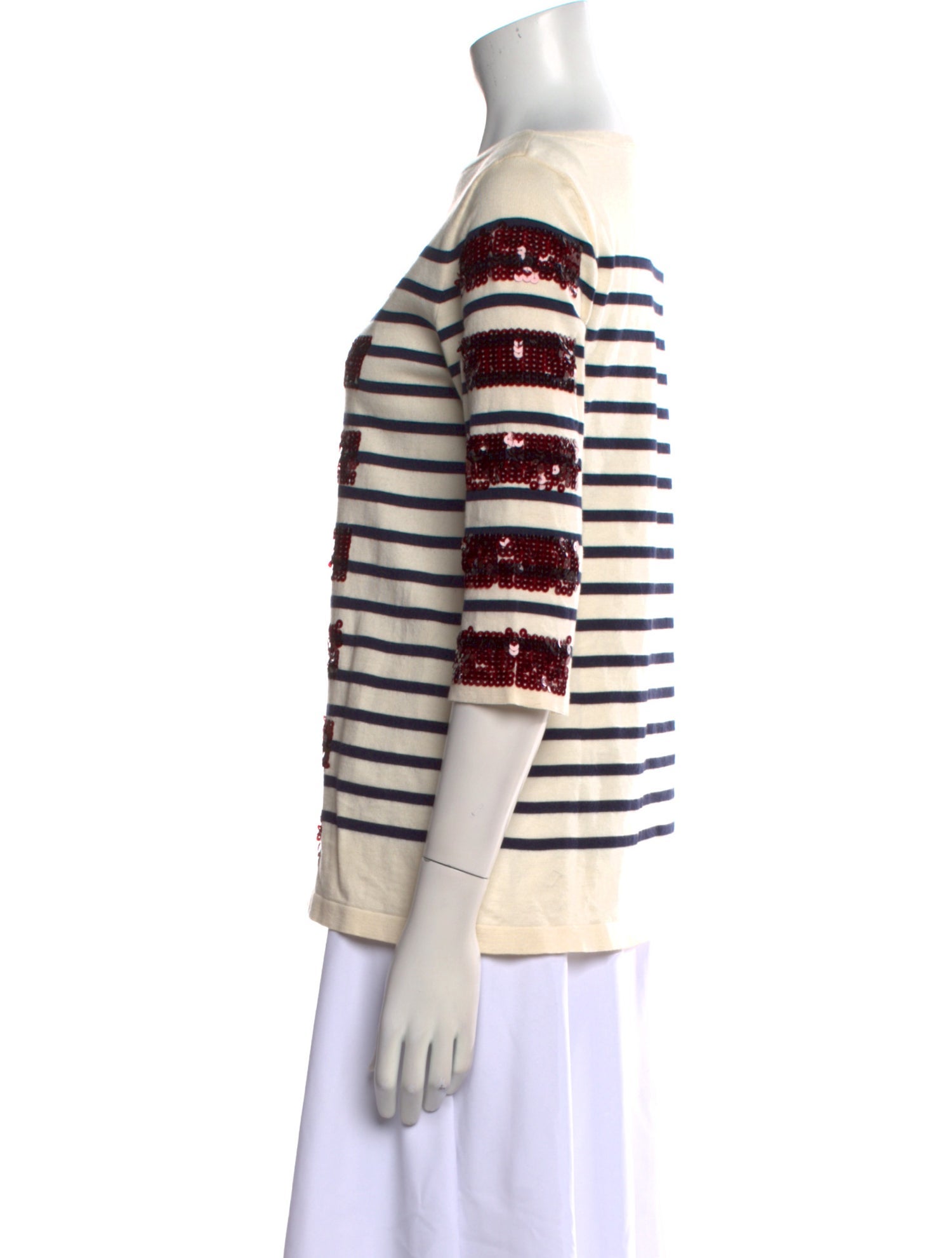 Marc Jacobs Striped Bateau Neckline Blouse