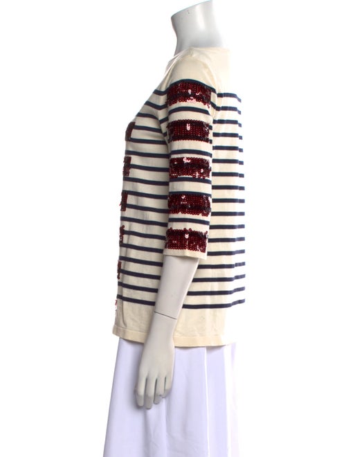 Marc Jacobs Striped Bateau Neckline Blouse