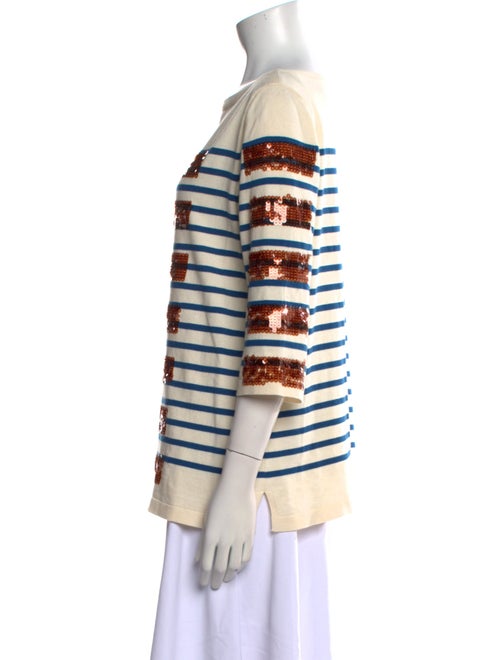 Marc Jacobs Striped Bateau Neckline Blouse