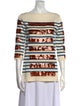 Marc Jacobs Striped Bateau Neckline Blouse