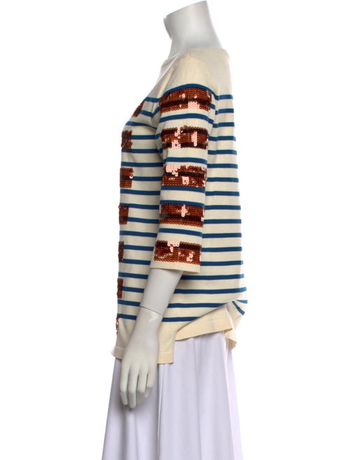 Marc Jacobs Striped Bateau Neckline Blouse