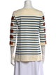 Marc Jacobs Striped Bateau Neckline Blouse