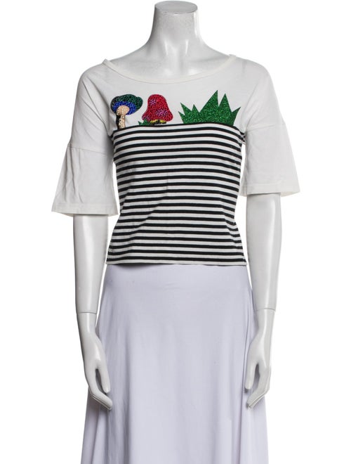 Marc Jacobs Graphic Print Bateau Neckline T-Shirt