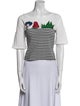 Marc Jacobs Graphic Print Bateau Neckline T-Shirt