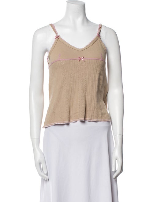 Marc Jacobs V-Neck Sleeveless Crop Top
