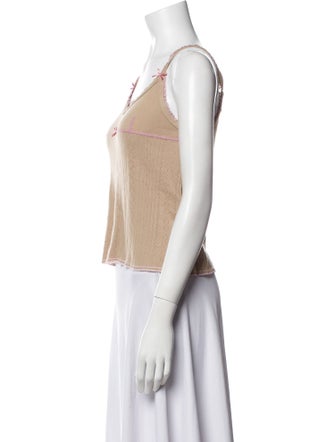 Marc Jacobs V-Neck Sleeveless Crop Top