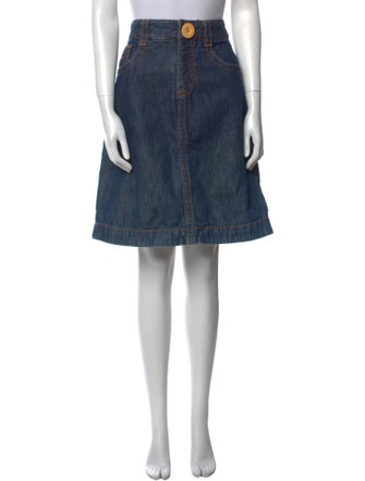 Marc Jacobs Embroidered Accent Knee-Length Skirt