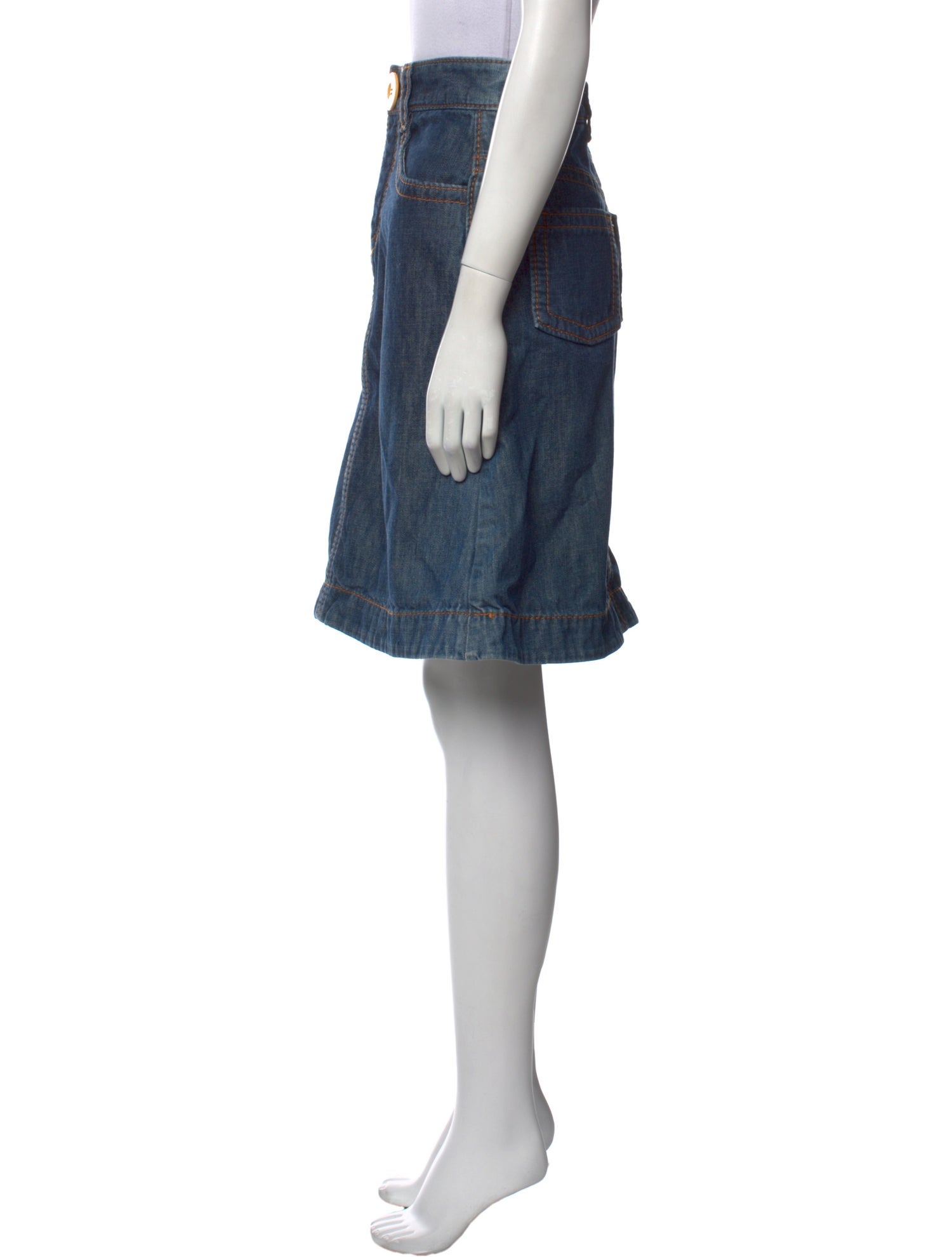 Marc Jacobs Embroidered Accent Knee-Length Skirt