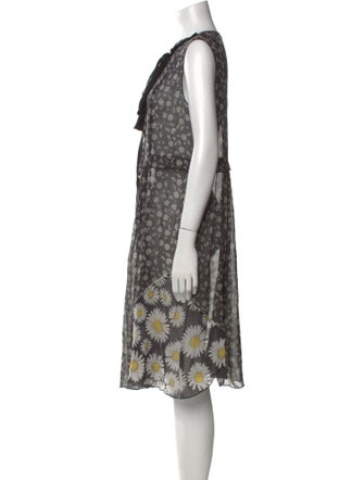 Marc Jacobs Floral Print Knee-Length Dress