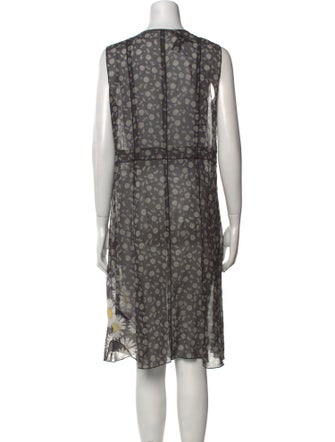 Marc Jacobs Floral Print Knee-Length Dress